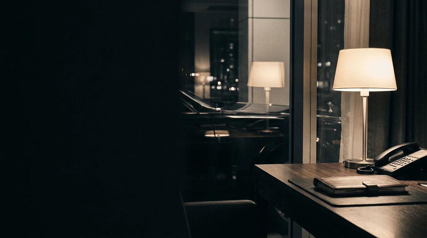 dispatch desk at night