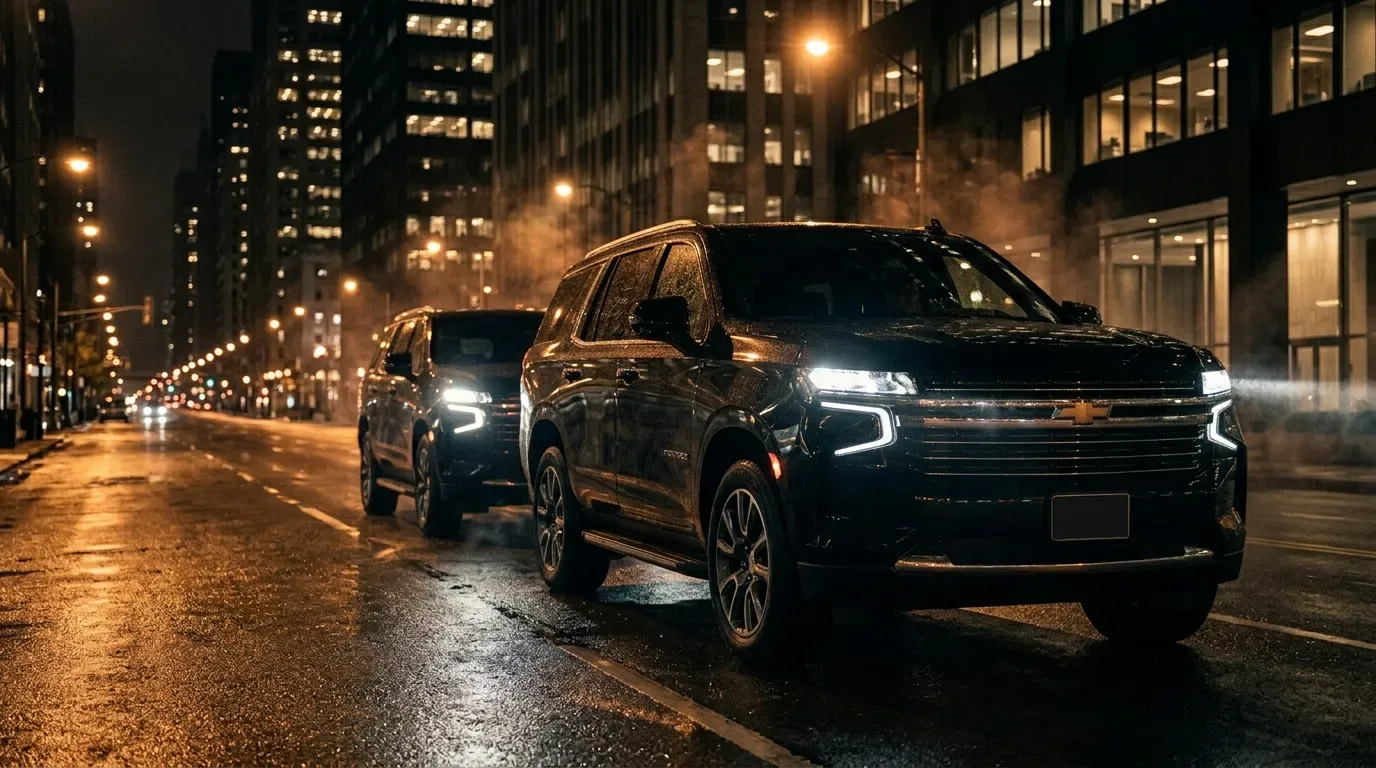 Executive protection SUV convoy New York